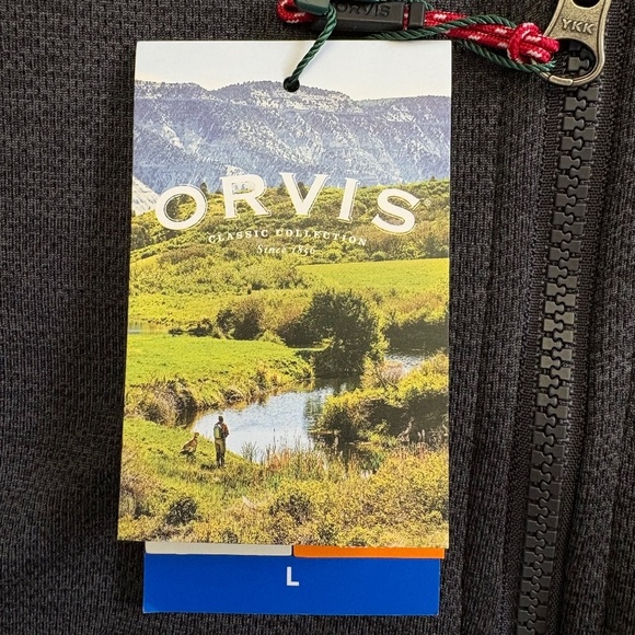 Orvis Men's Full Zip Bonded Mesh Jacket, Phantom Black/Dark Gray, Large, NWT - Picture 8 of 16